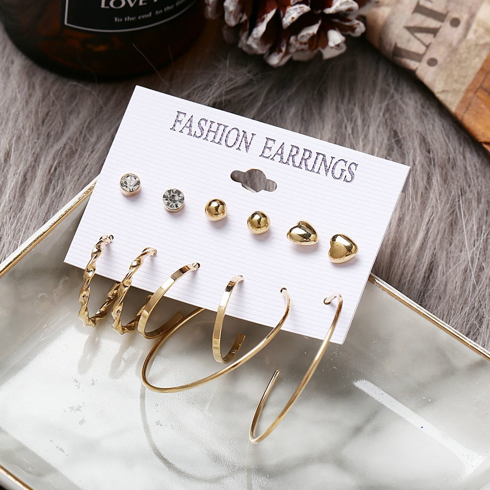 yinguo round simple earrings for teen girls minimalist piercing studs  trendy earrings - Walmart.com